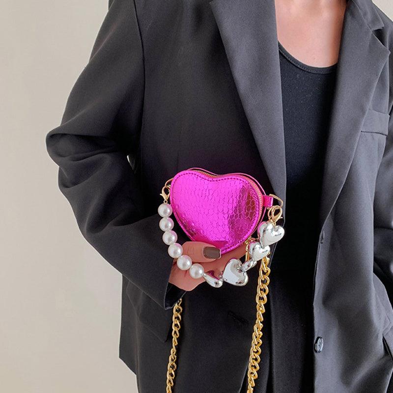 Mini Pearl Heart Handbag - NEXTREND