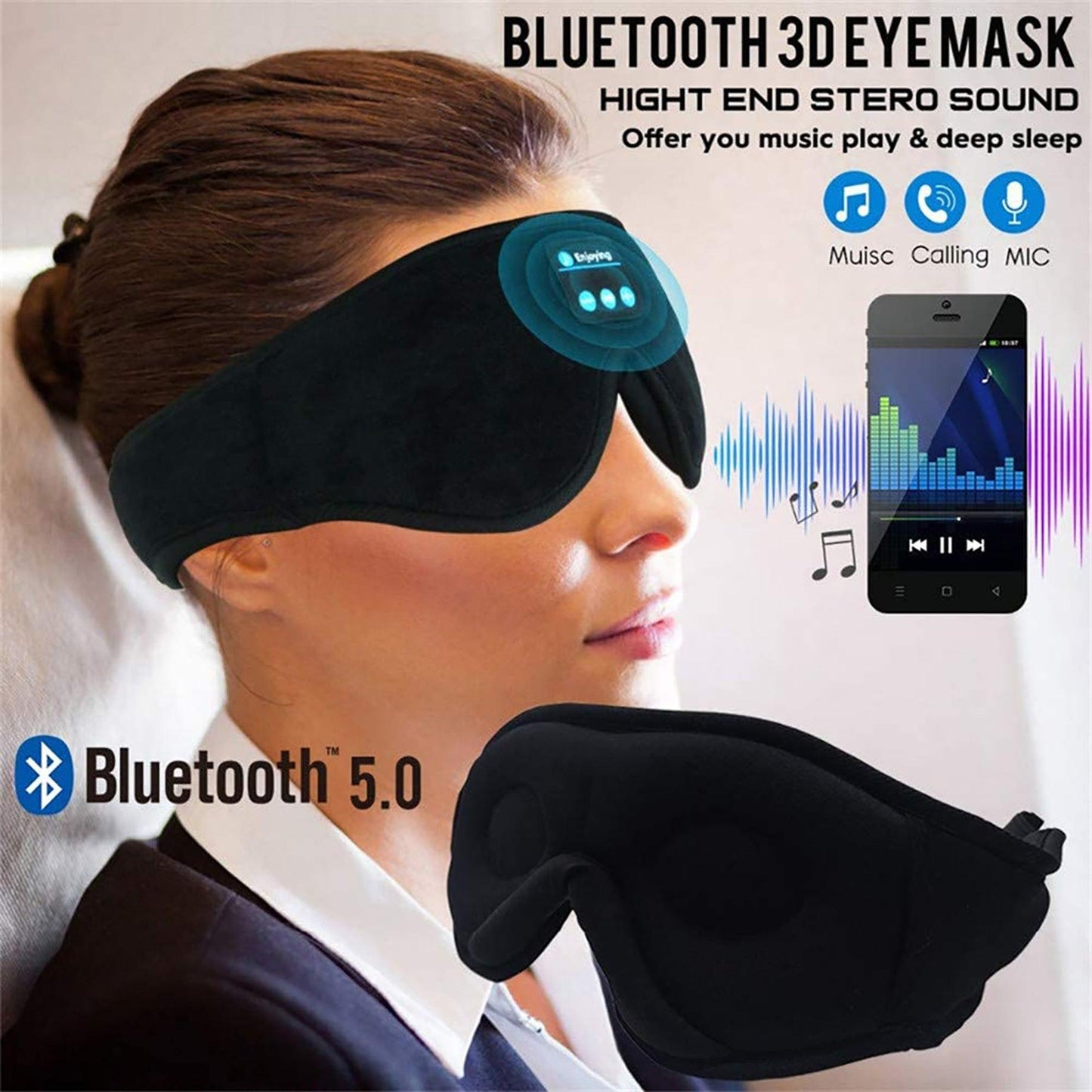 Bluetooth Sleep Mask with Built-in Headphones - NEXTREND