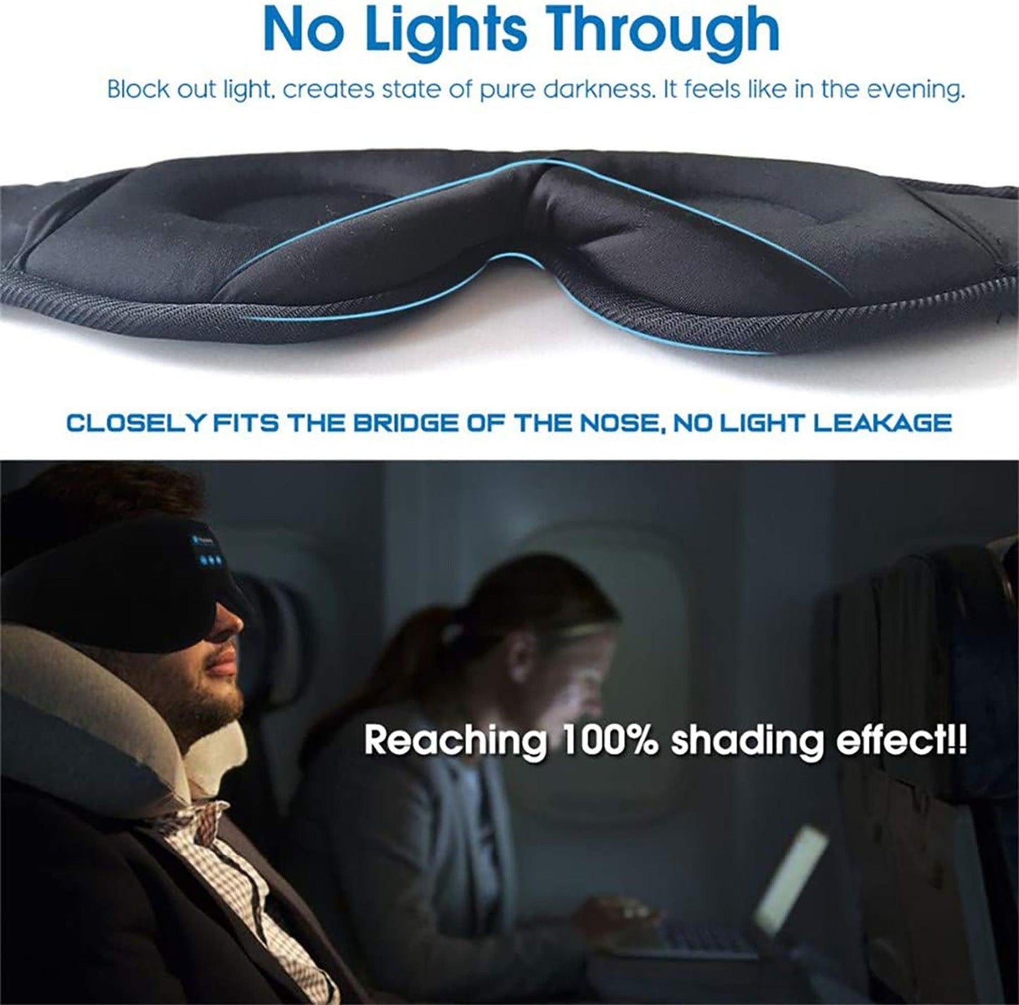 Bluetooth Sleep Mask with Built-in Headphones - NEXTREND