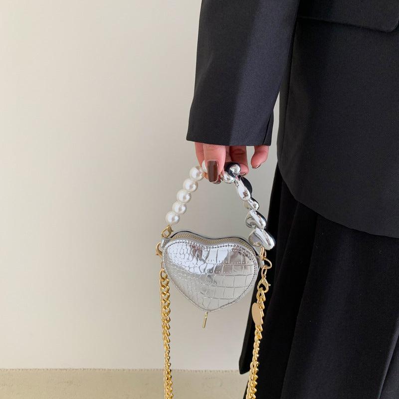 Mini Pearl Heart Handbag - NEXTREND