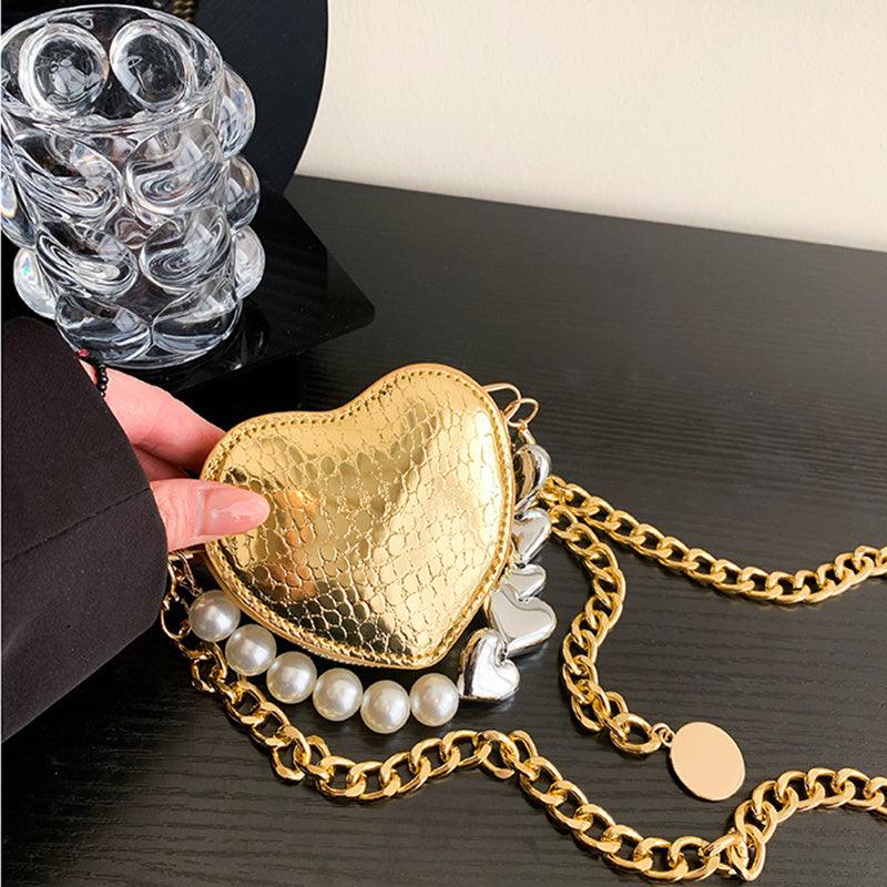 Mini Pearl Heart Handbag - NEXTREND