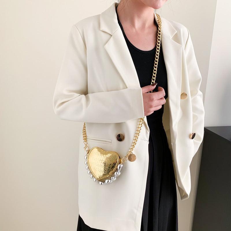 Mini Pearl Heart Handbag - NEXTREND