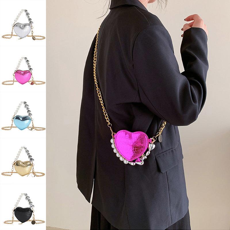 Mini Pearl Heart Handbag - NEXTREND