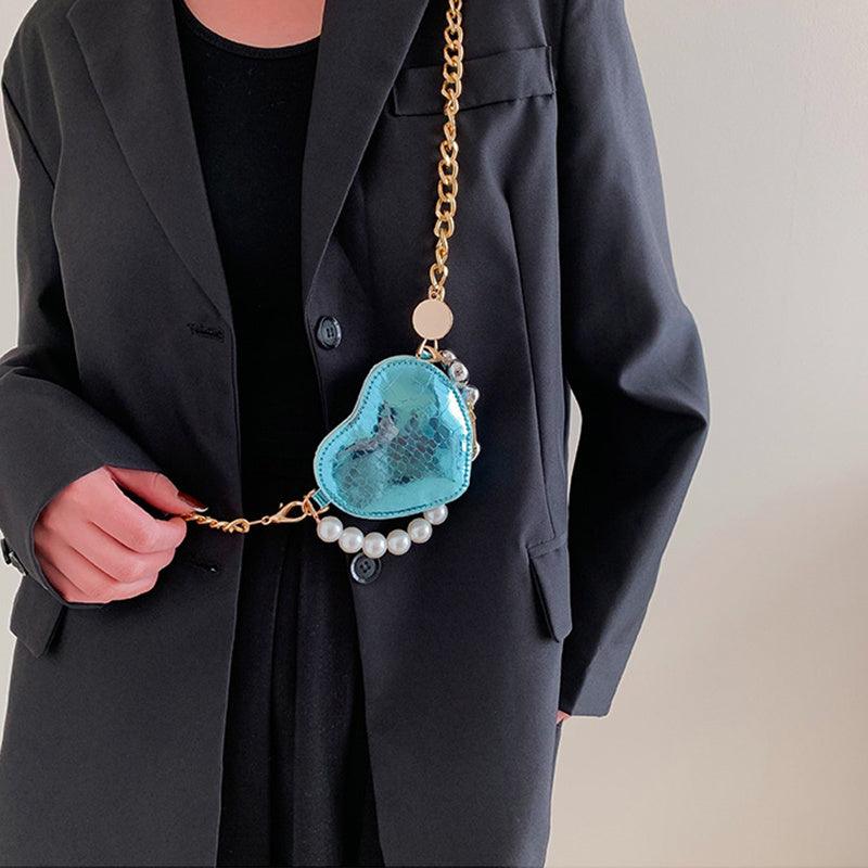 Mini Pearl Heart Handbag - NEXTREND